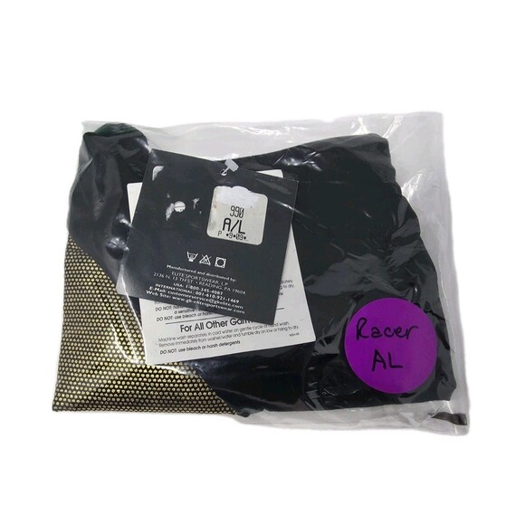 GK Elite Pixelated Metallic Racerback Cotton Tank Leotard Bodysuit AL Adult L - Picture 16 of 16